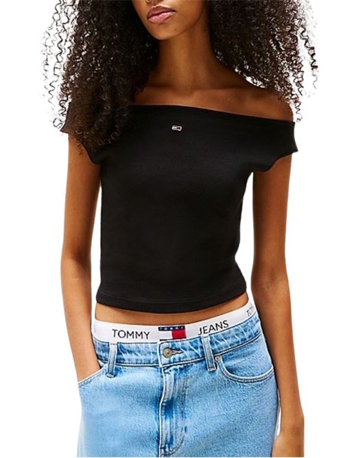 Top nero in cotone Tommy Jeans | DW0DW20234BDS